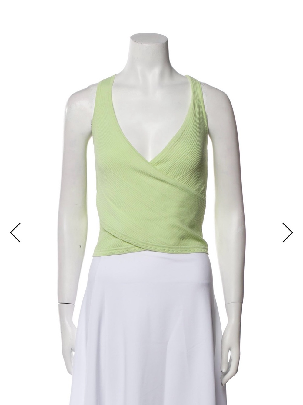 Jonathan Simkhai Lime Wrap Ribbed Tank Top